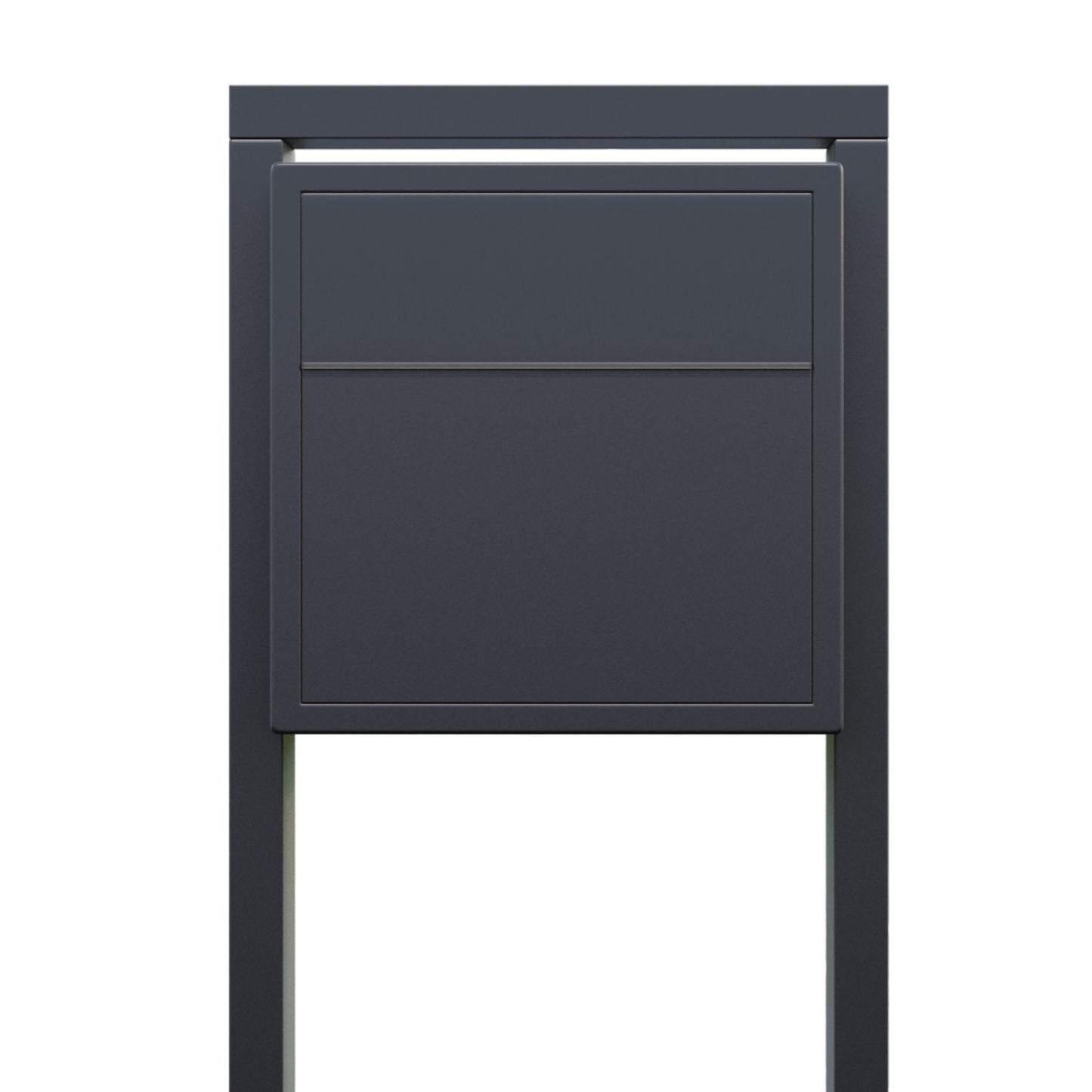SOPRANO by Bravios - Modern post-mounted anthracite mailbox