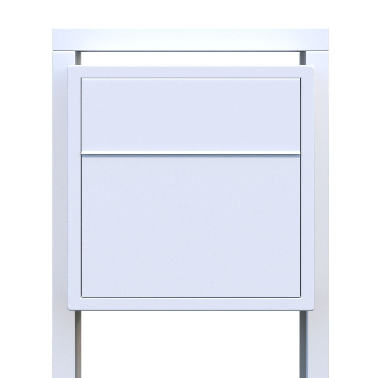 SOPRANO by Bravios - Modern post-mounted white mailbox