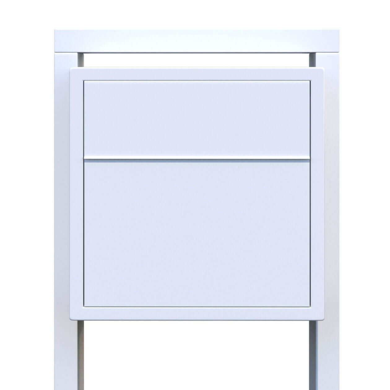 SOPRANO by Bravios - Modern post-mounted white mailbox