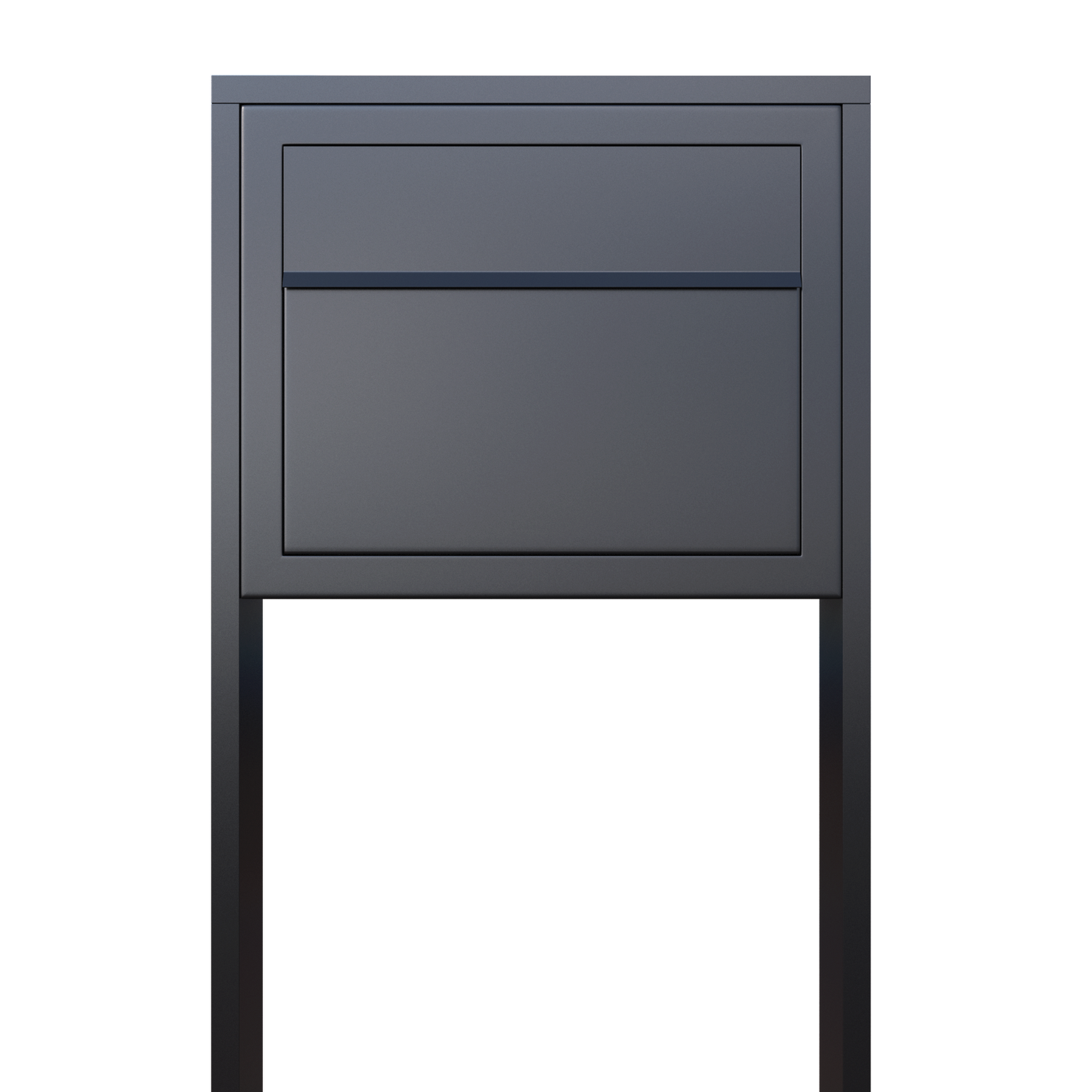 STAND ELEGANCE by Bravios - Modern post-mounted anthracite mailbox