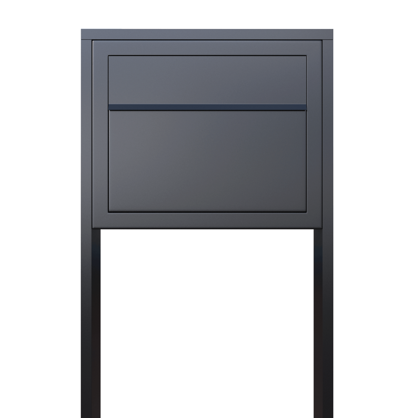STAND ELEGANCE by Bravios - Modern post-mounted anthracite mailbox