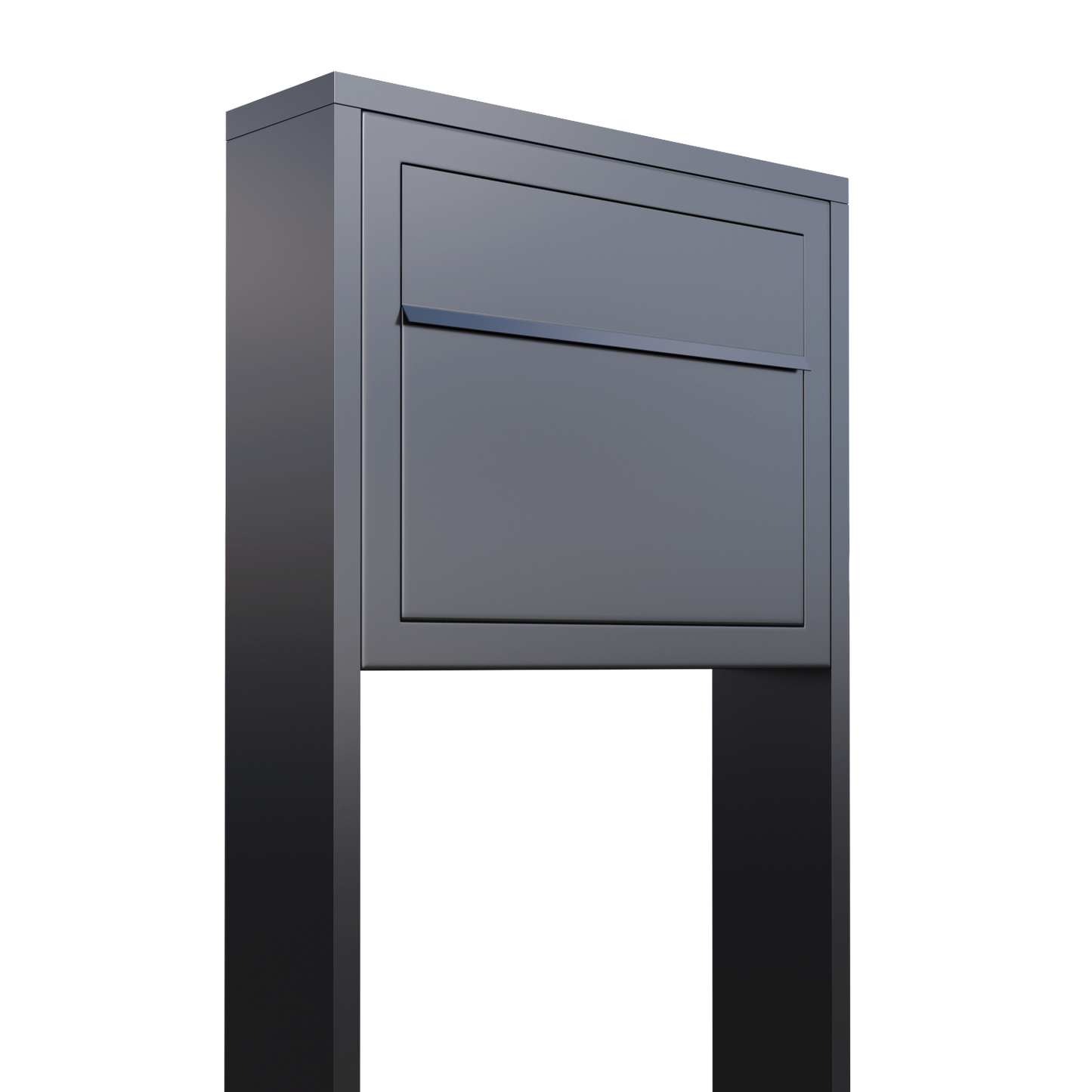 STAND ELEGANCE by Bravios - Modern post-mounted anthracite mailbox