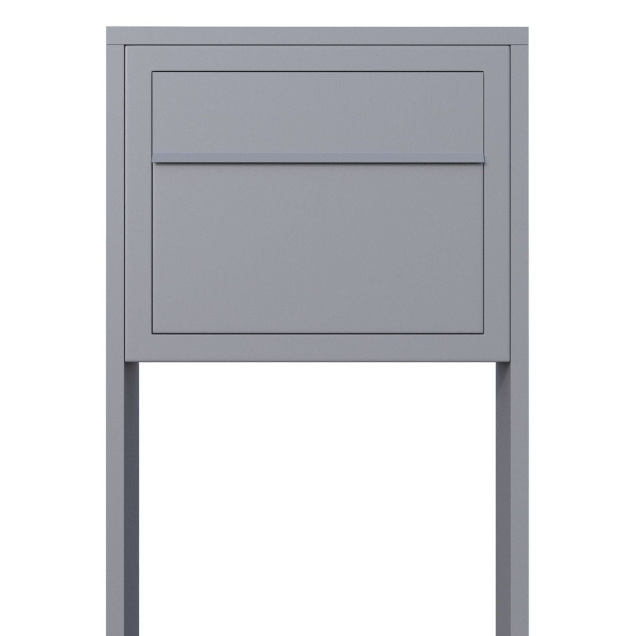 STAND ELEGANCE by Bravios - Modern post-mounted gray mailbox