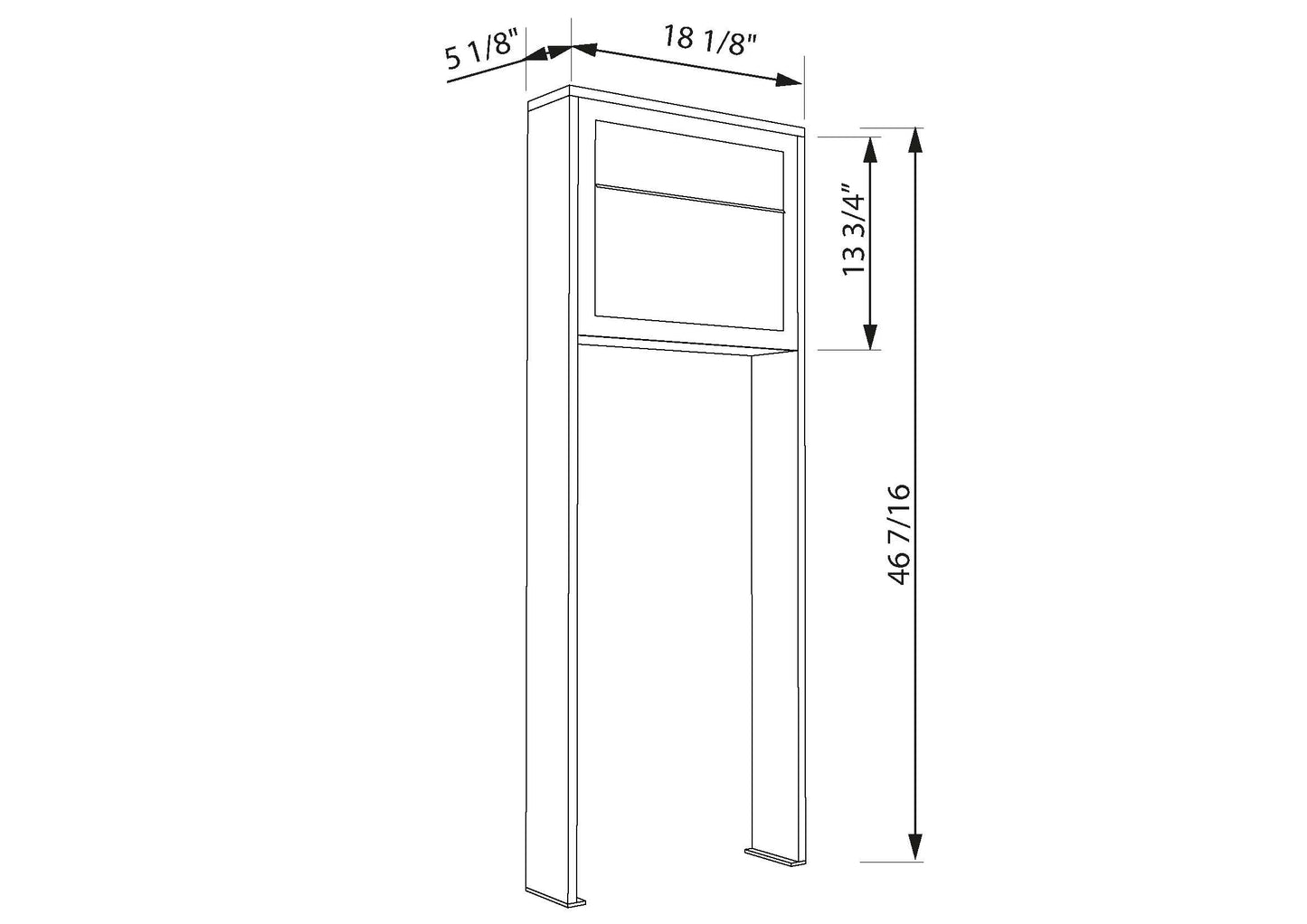 STAND ELEGANCE by Bravios - Modern post-mounted anthracite mailbox