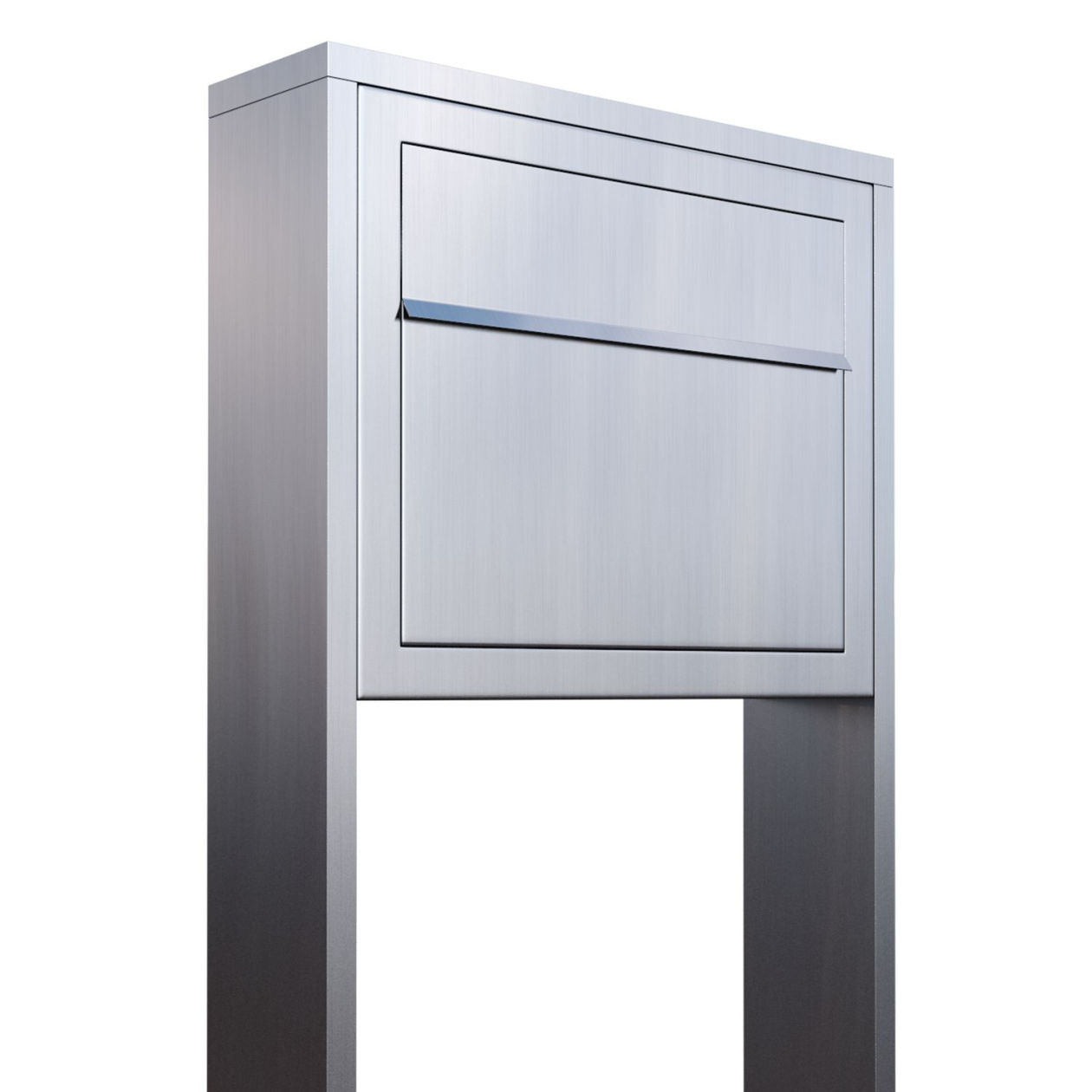 STAND ELEGANCE by Bravios - Modern post-mounted stainless steel mailbo