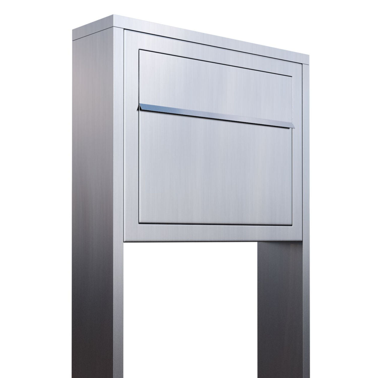 STAND ELEGANCE by Bravios - Modern post-mounted stainless steel mailbox