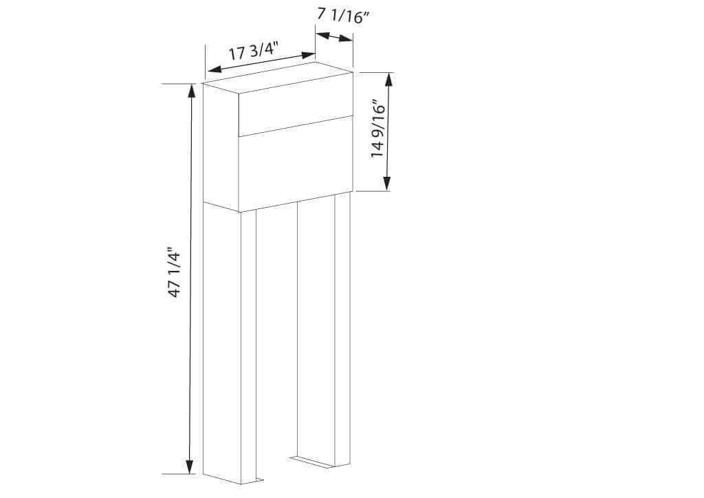 STAND MOLTO by Bravios - Modern post-mounted stainless steel mailbox