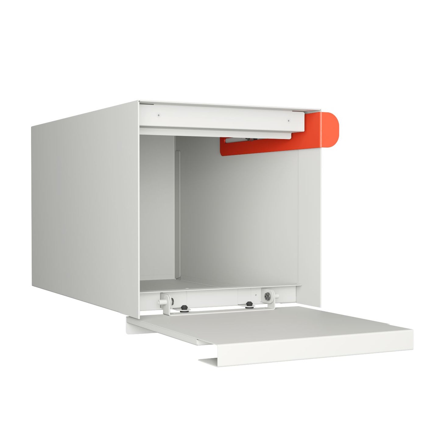 Town Square by Bravios - Large Capacity Mailbox with Post - White with Marshland Oak Wood Panel