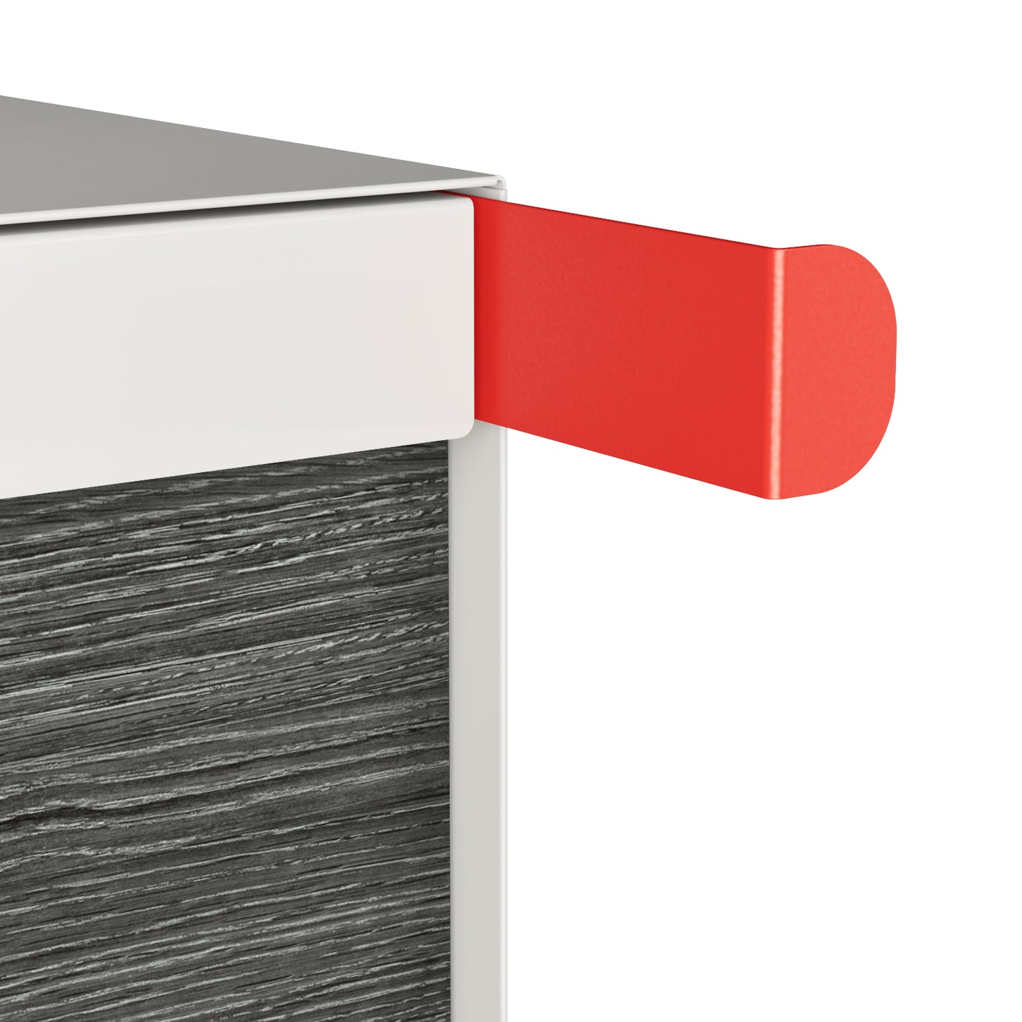 Town Square by Bravios - Large Capacity Mailbox with Post - White with Jazz Wood Panel