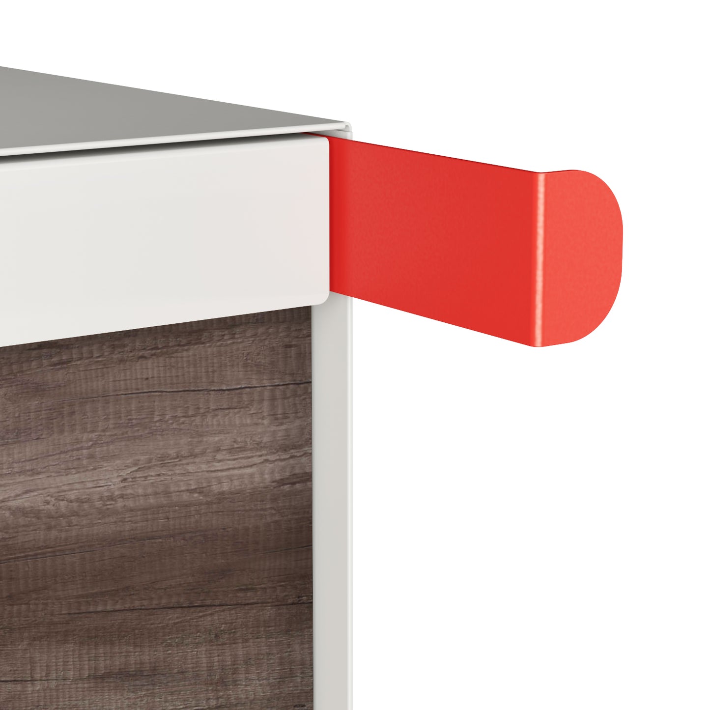 Town Square by Bravios - Large Capacity Mailbox with Post - White with Marshland Oak Wood Panel