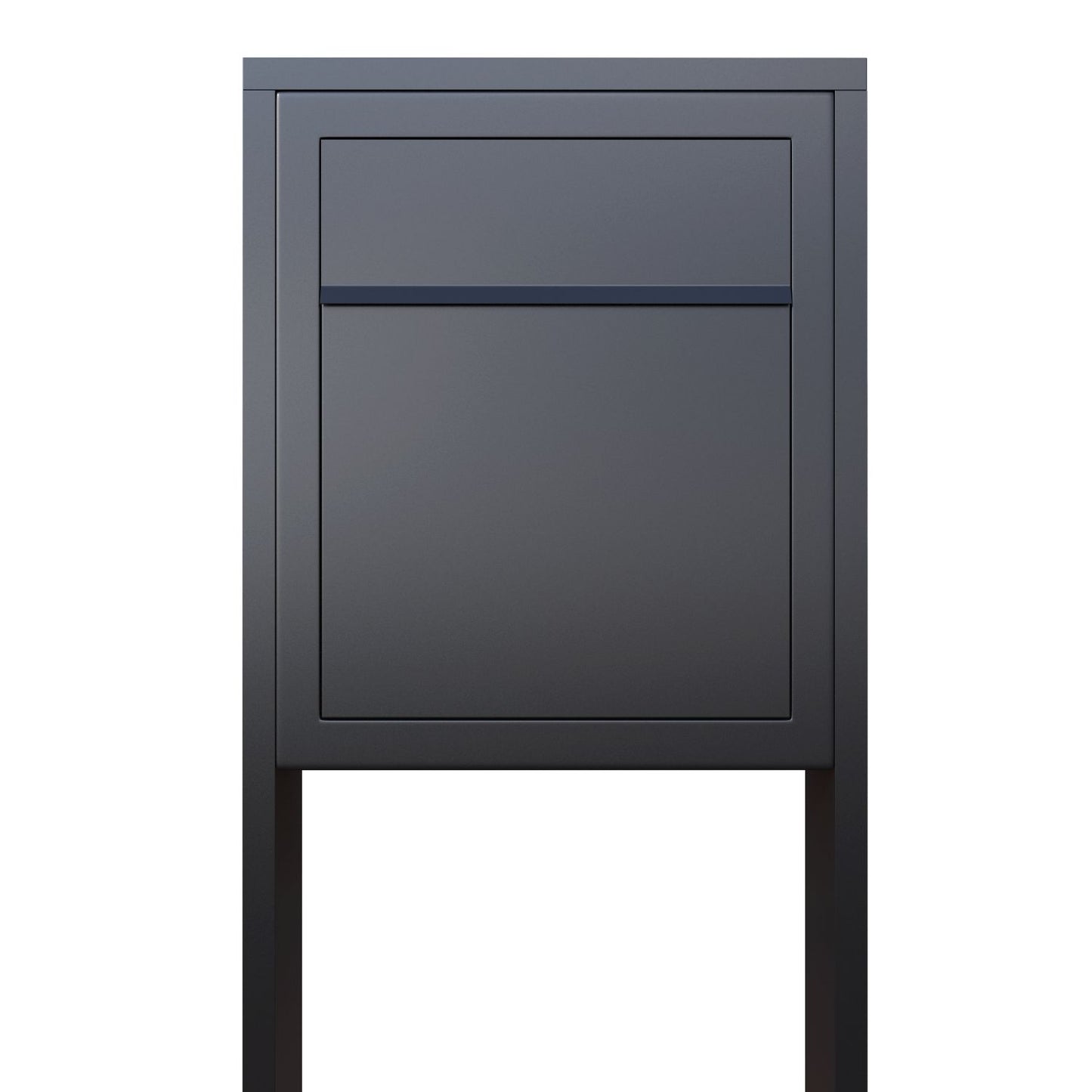 STAND BASE by Bravios - Modern post-mounted anthracite mailbox