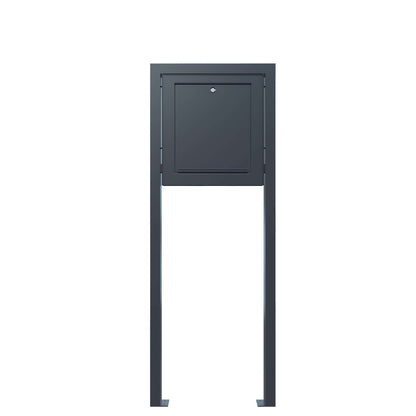 Stand Gate Keeper by Bravios - Modern passthrough black mailbox