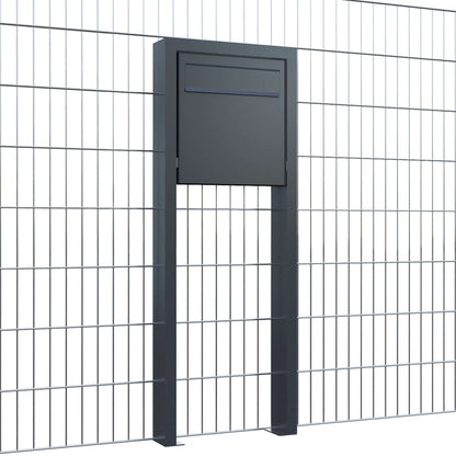 Stand Gate Keeper by Bravios - Modern passthrough black mailbox