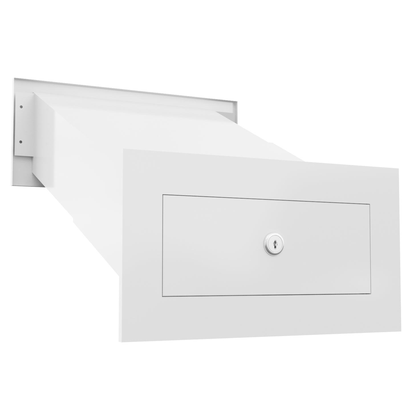 NOVA by Bravios - Modern built-in white mailbox