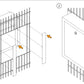 Gate Keeper by Bravios - Modern black mailbox for fence