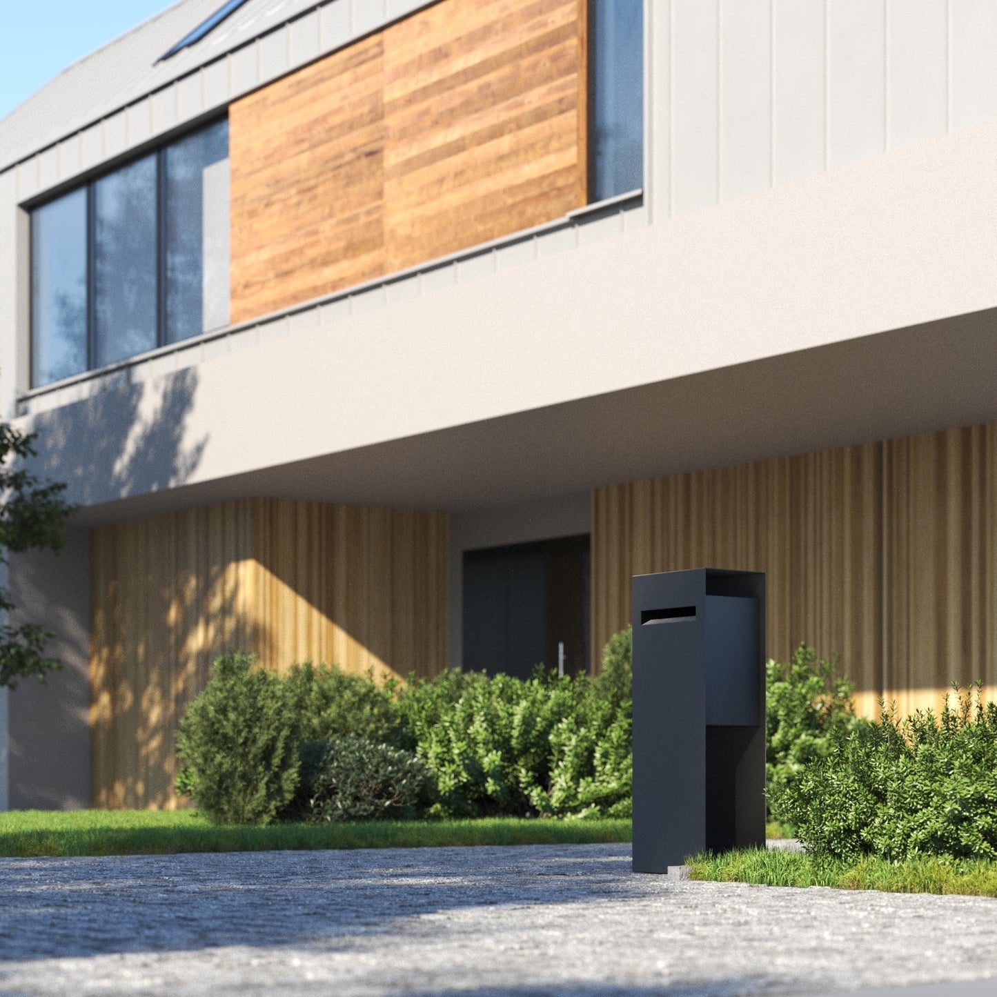 Aleria by Bravios - Standalone black parcel drop box