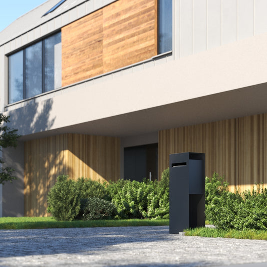 Aleria by Bravios - Standalone black parcel drop box