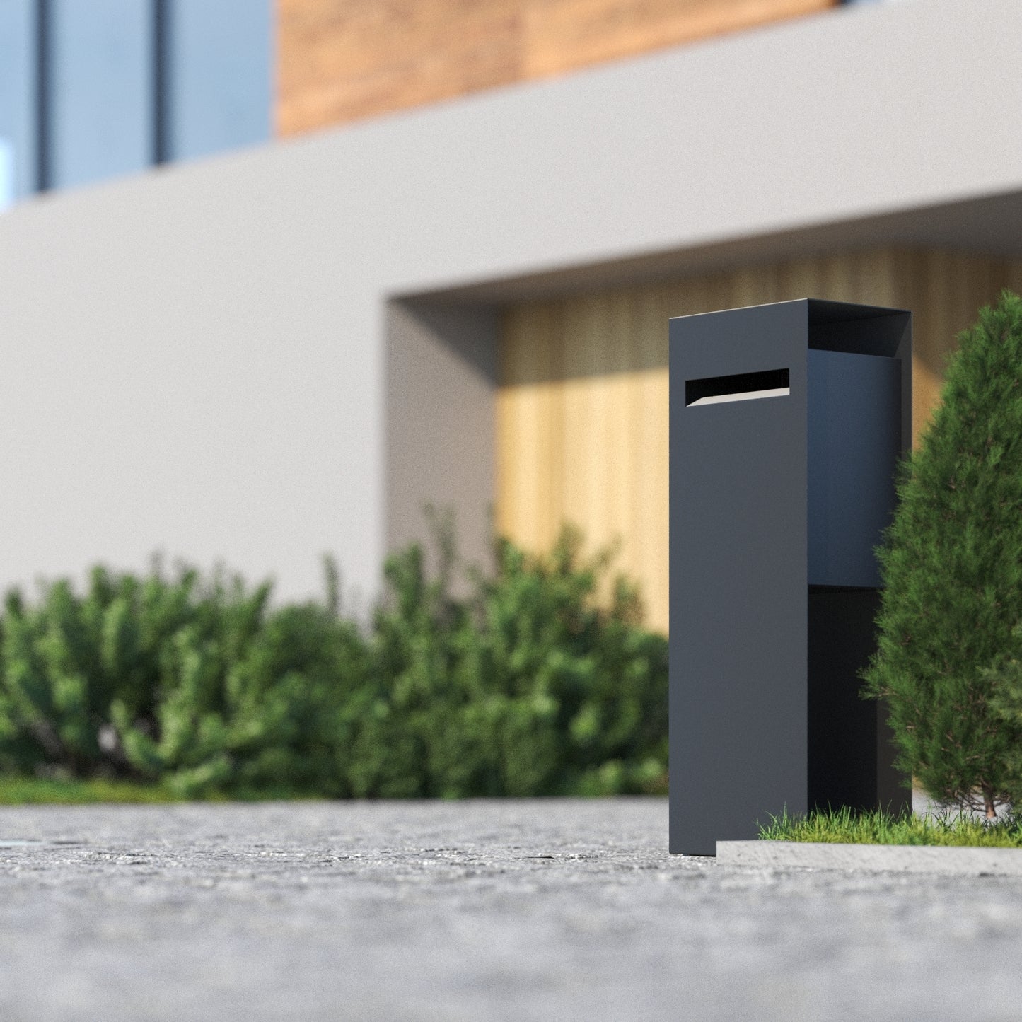 Aleria by Bravios - Standalone black parcel drop box
