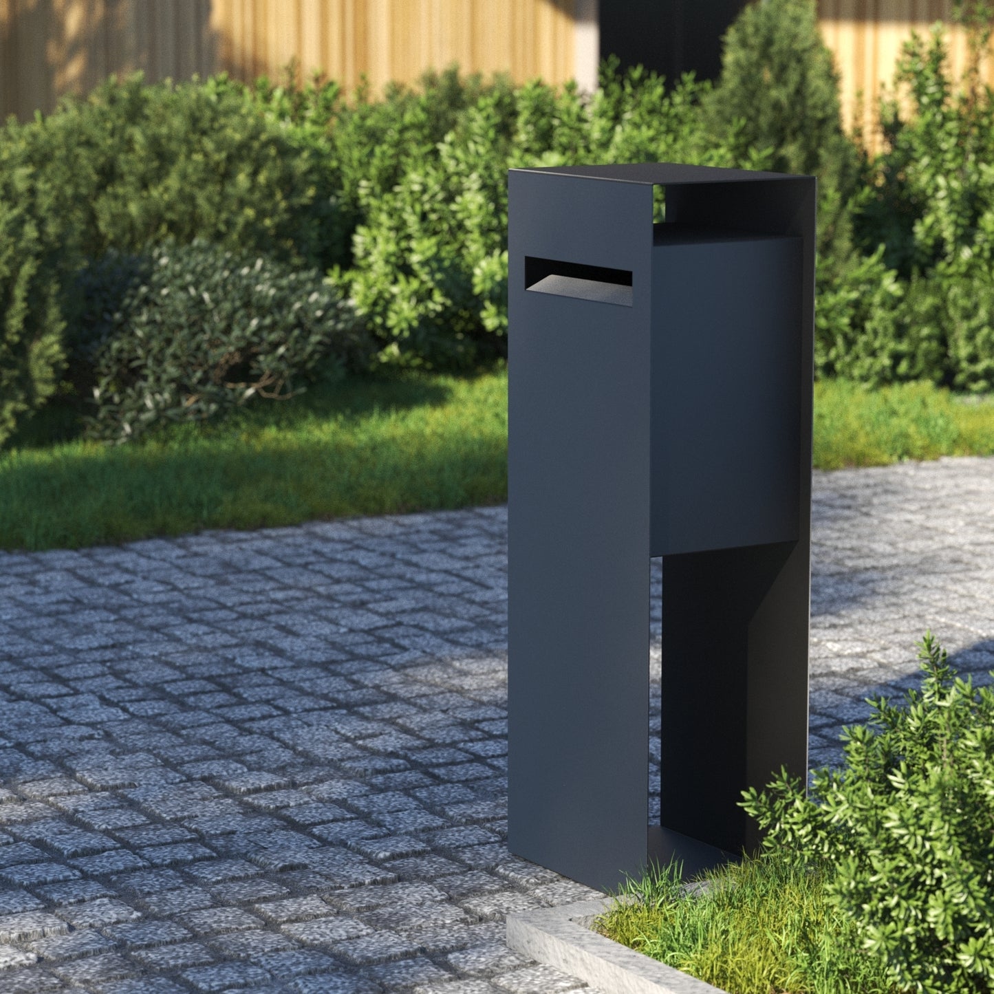 Aleria by Bravios - Standalone black parcel drop box