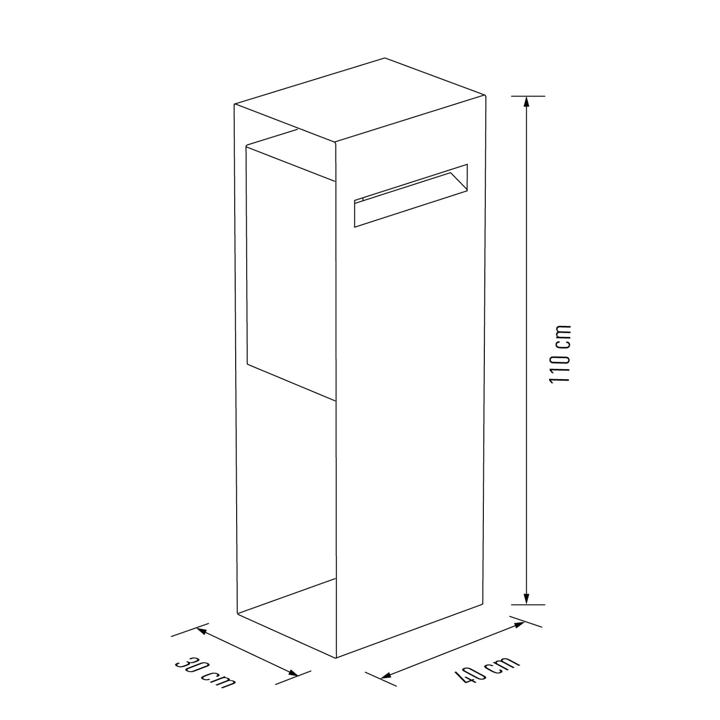 Aleria by Bravios - Standalone black parcel drop box