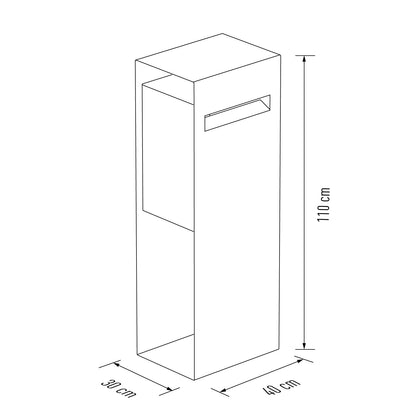 Aleria by Bravios - Standalone black parcel drop box