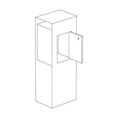 Aleria by Bravios - Standalone black parcel drop box