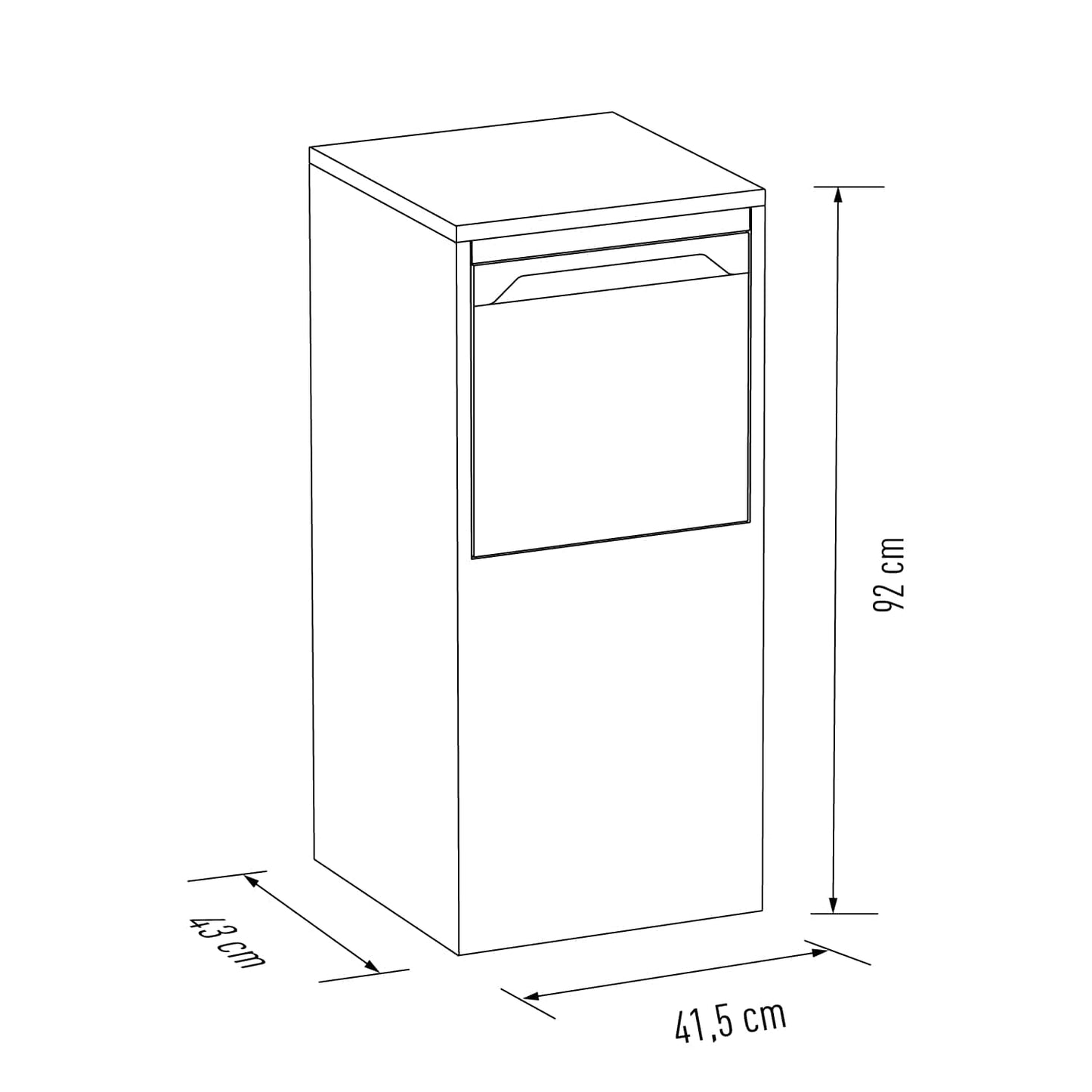 Trivento by Bravios - Standalone black parcel drop box
