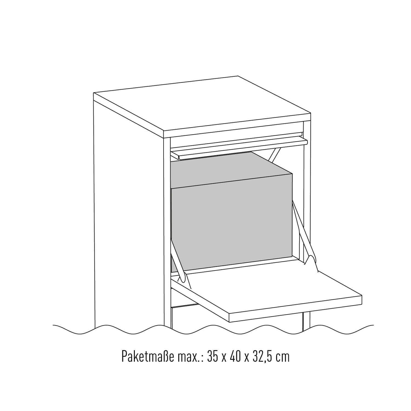 Trivento by Bravios - Standalone black parcel drop box