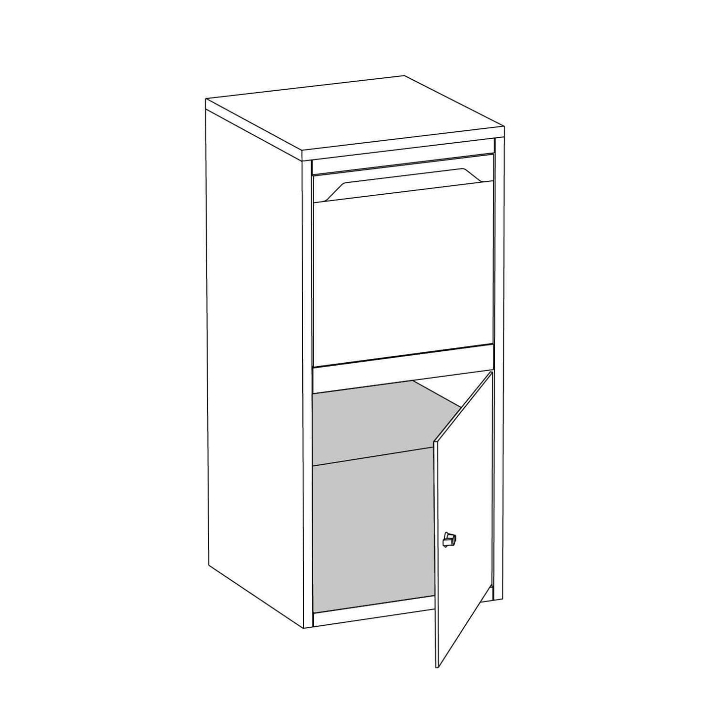 Trivento by Bravios - Standalone black parcel drop box