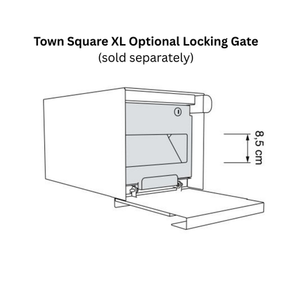 TOWN SQUARE XL Mailbox by Bravios - Extra Large capacity black mailbox (without post)