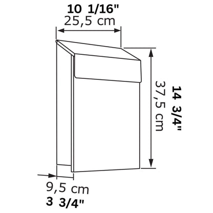 Baby Box by Bravios - Modern wall-mounted white mailbox
