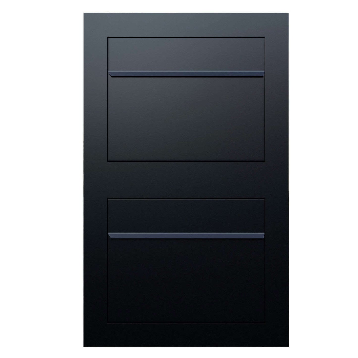 SORA 2 - Contemporary built-in multi-unit mailbox in anthracite, black and stainless steel