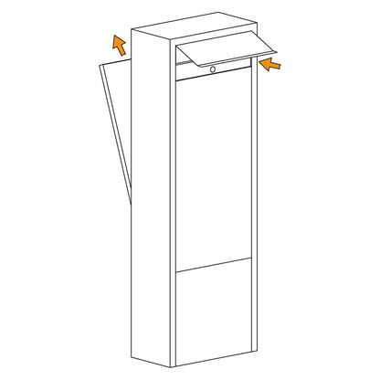 TORRENT by Bravios - Modern stand-alone white mailbox