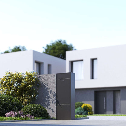TORRENT by Bravios - Modern stand-alone stainless steel mailbox
