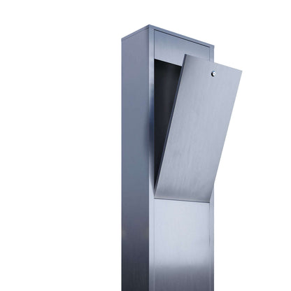 TORRENT by Bravios - Modern stand-alone stainless steel mailbox