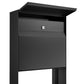 STAND VALENCIA by Bravios - Modern post-mounted black mailbox