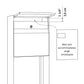 STAND VALENCIA by Bravios - Modern post-mounted black mailbox