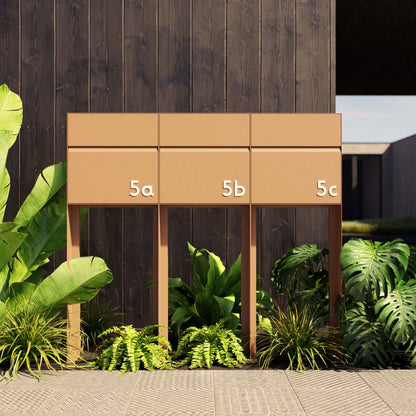 STAND VALENCIA by Bravios - Modern post-mounted anthracite mailbox