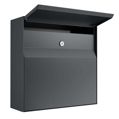 Valencia by Bravios - Modern wall-mounted anthracite mailbox