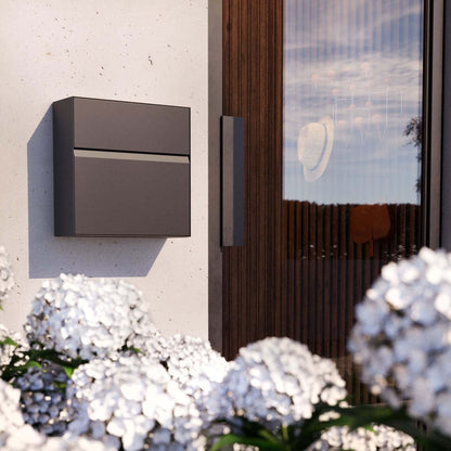 Valencia by Bravios - Modern wall-mounted anthracite mailbox