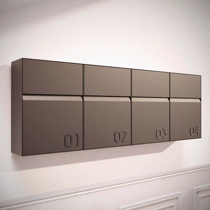 Valencia by Bravios - Modern wall-mounted anthracite mailbox