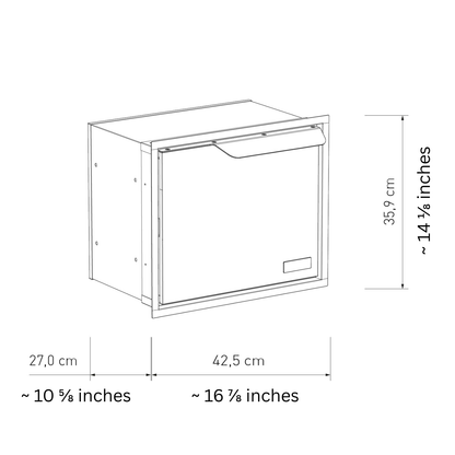 Built-in mailbox EINDHOVEN for 1 dimensions
