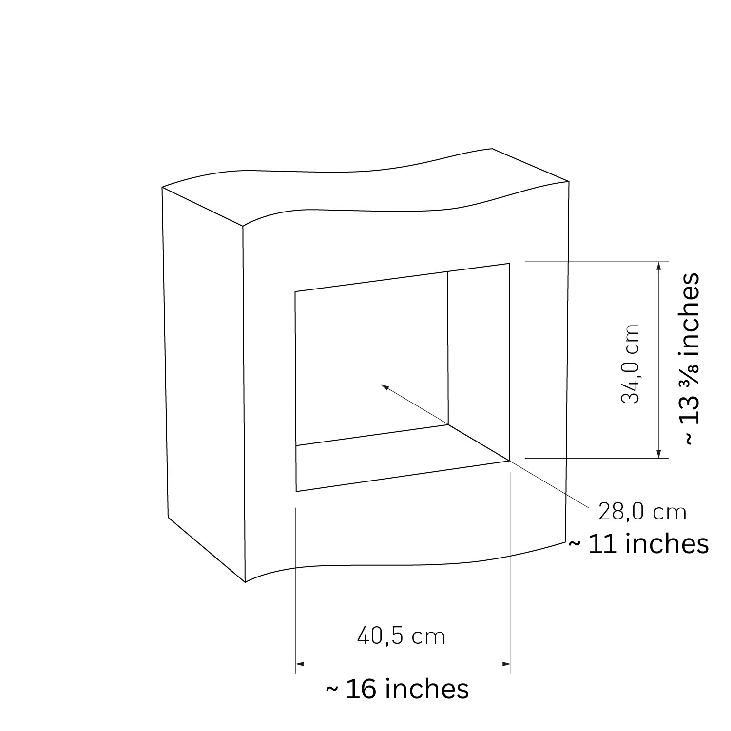 Built-in mailbox EINDHOVEN for 1 dimensions for in-wall installation