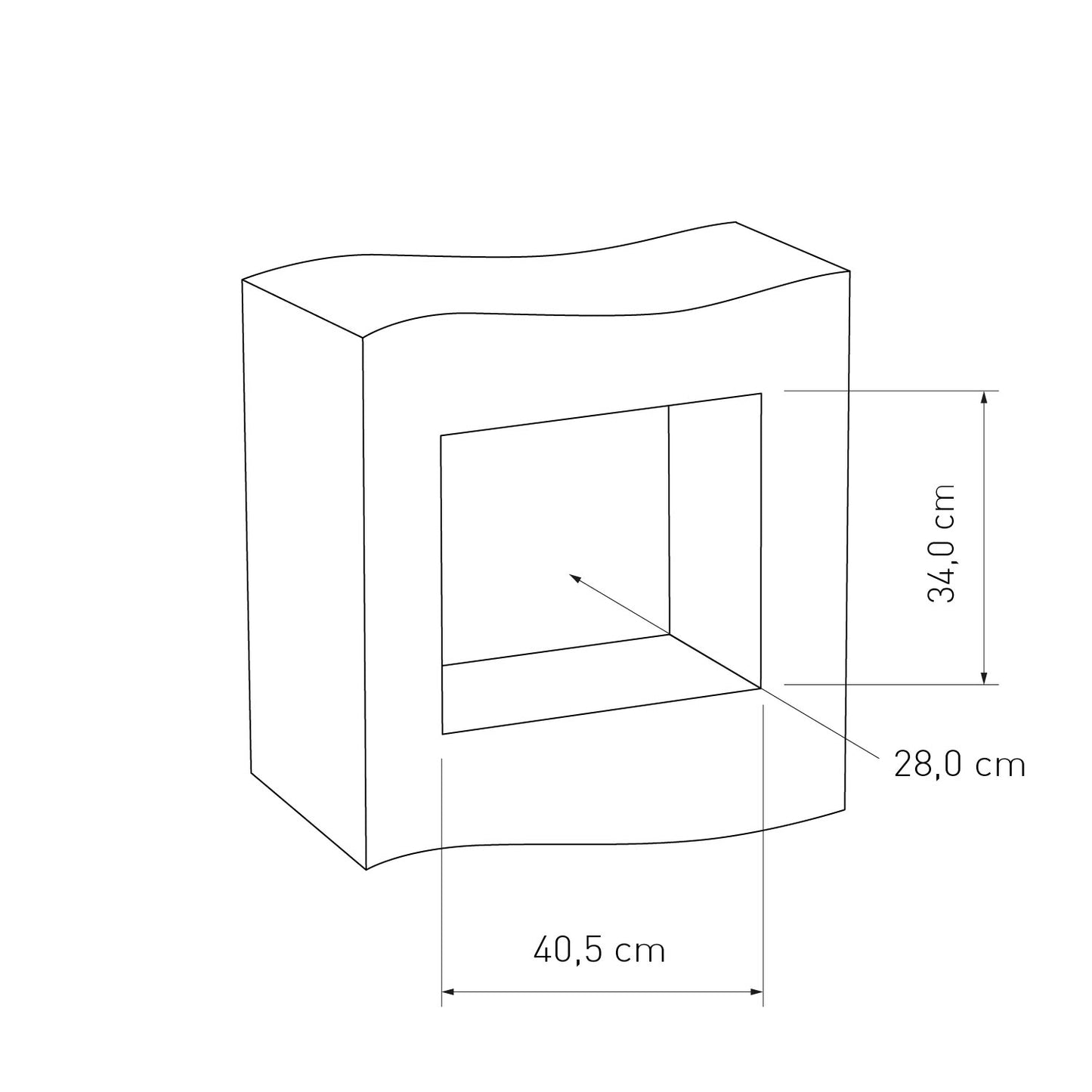 Built-in mailbox EINDHOVEN for 2 dimensions for in-wall installation