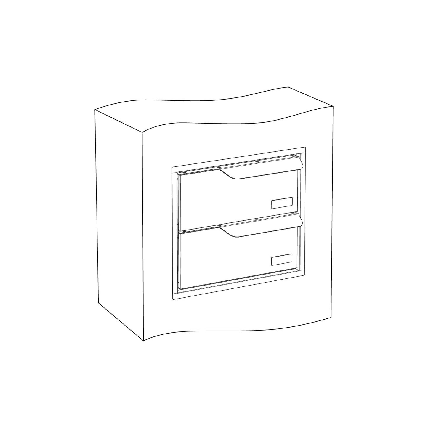 Built-in mailbox EINDHOVEN for 2 graphic