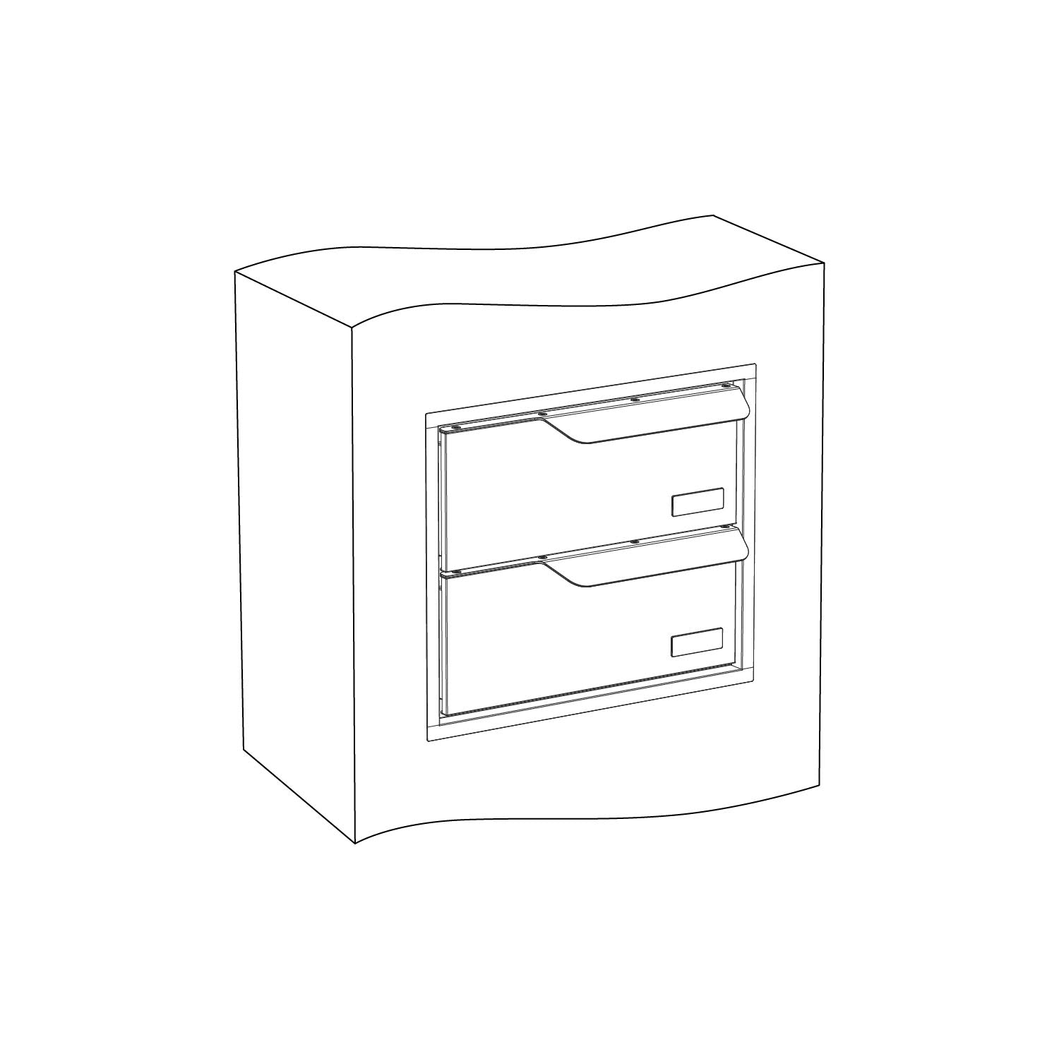 Built-in mailbox EINDHOVEN for 2 graphic