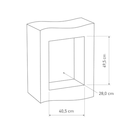Built-in mailbox EINDHOVEN by Bravios for 3 units dimensions for in-wall installation