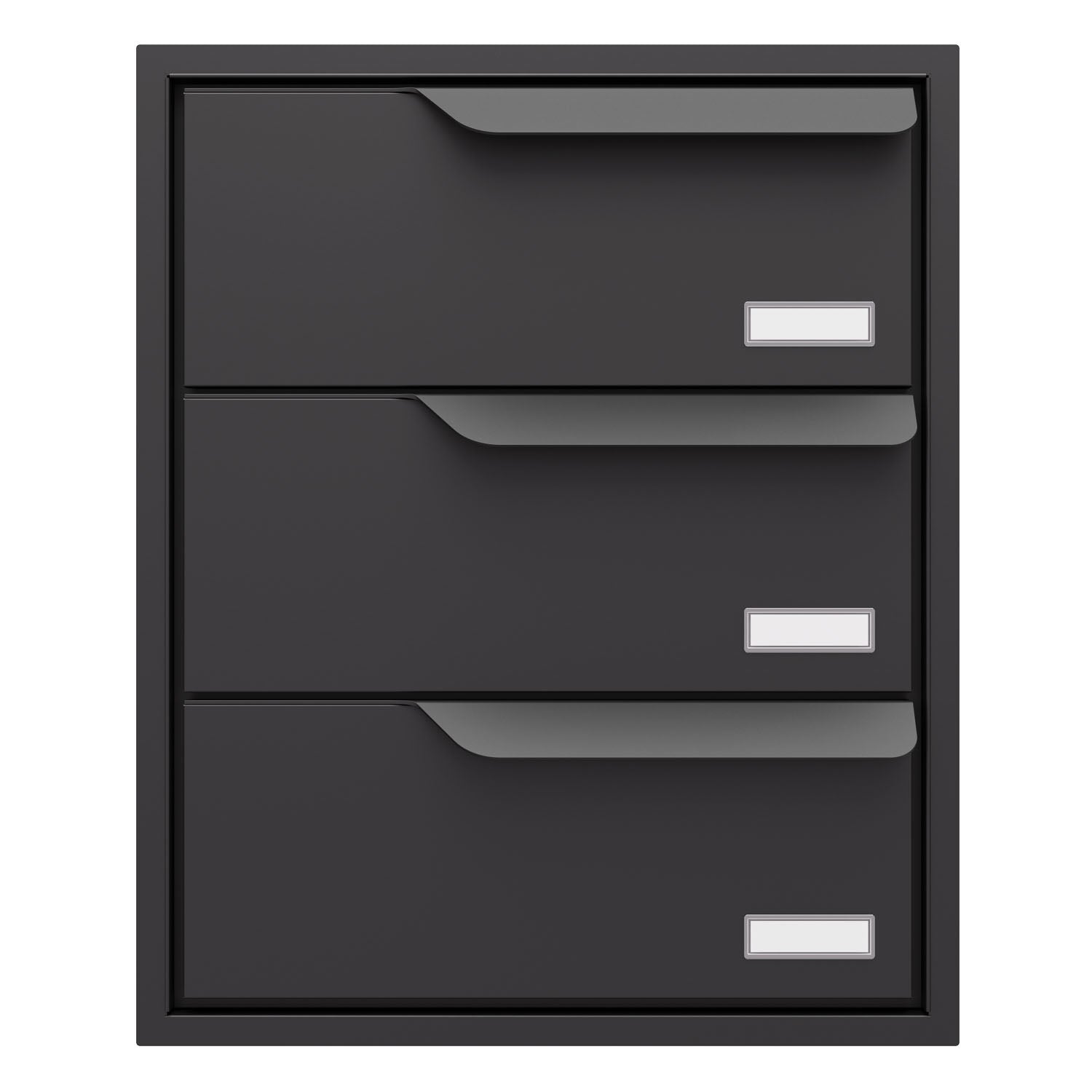 Built-in mailbox EINDHOVEN by Bravios for 3 units in front view