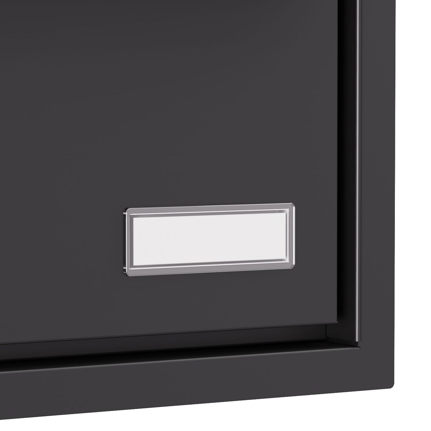 The EINDHOVEN built-in mailbox has customizable nameplates for each mailbox