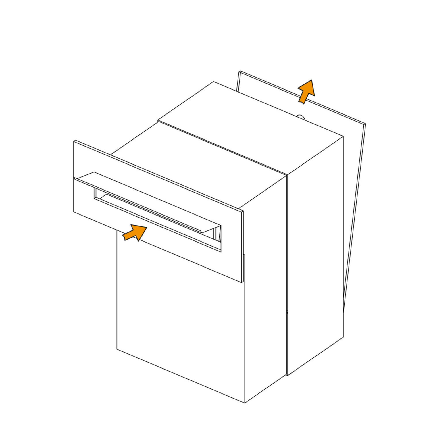 Built-In Mailbox - Custom Mailbox Insert - SUPER NOVA by Bravios, featuring a secure locking design and passthrough mail retrieval.